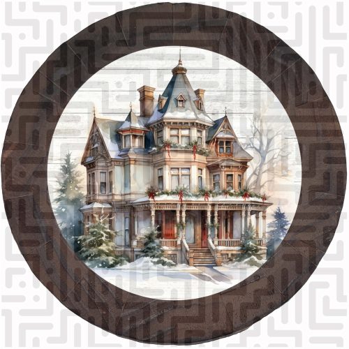 Vintage Christmas Homes Bierdeckel